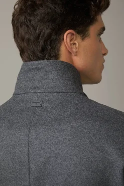 Strellson Mäntel-Mantel Finchley 2.0, dunkelgrau meliert