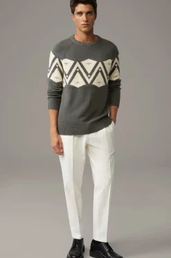 Strellson Strick-Norweger-Pullover Tito, /beige