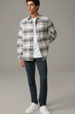 Strellson Hemden-Overshirt Nalon, offwhite/grau kariert