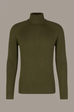Strellson Strick-Rollkragenpullover Hamilton, oliv
