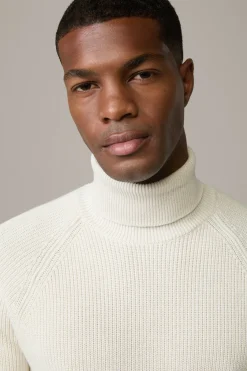 Strellson Strick-Rollkragenpullover Varg, offwhite