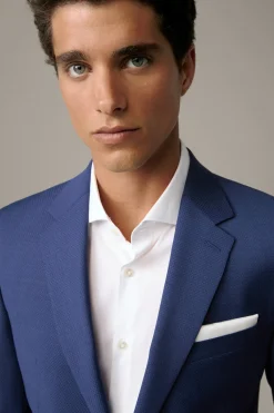 Strellson Anzüge-Schurwoll-Anzug Aidan-Max, dunkelblau gemustert