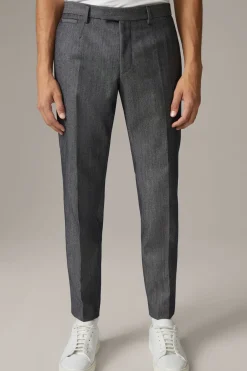 Strellson Hosen-Schurwoll-Mix Anzughose Kynd, blau strukturiert