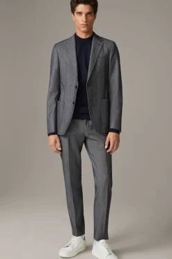 Strellson Sakkos-Schurwoll-Mix Baukasten-Sakko Acon, blau meliert