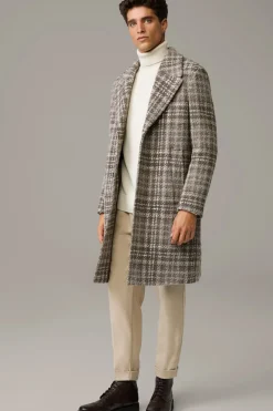 Strellson Mäntel-Schurwoll-Mix-Mantel Cabbano, braun strukturiert