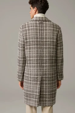 Strellson Mäntel-Schurwoll-Mix-Mantel Cabbano, braun strukturiert