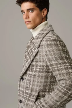 Strellson Mäntel-Schurwoll-Mix-Mantel Cabbano, braun strukturiert