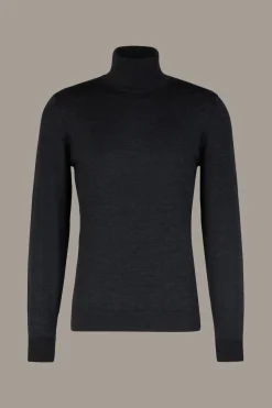 Strellson Strick-Schurwoll-Rollkragenpullover Marek, grau