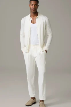 Strellson Strick-Schurwoll-Strickjacke Marek, creme