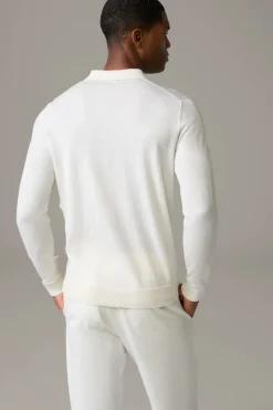 Strellson Strick-Schurwoll-Strickjacke Marek, creme
