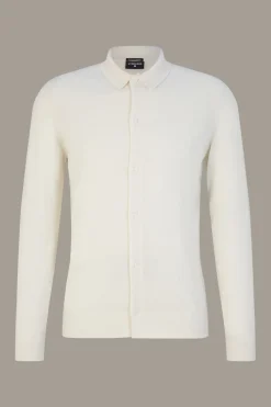 Strellson Strick-Schurwoll-Strickjacke Marek, creme