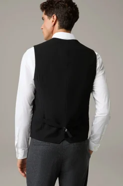 Strellson Westen|Sakkos-Schurwoll-Weste Giles, grau meliert