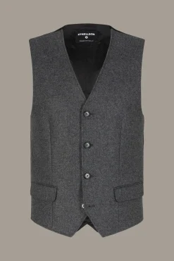 Strellson Westen|Sakkos-Schurwoll-Weste Giles, grau meliert