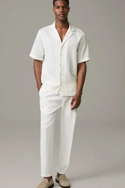 Strellson Strick|Hemden-Strick-Hemd Cliro, wei&szlig;