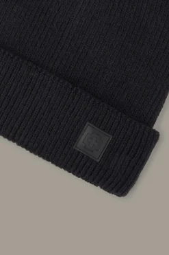 Strellson Schals & Mützen-Strick-Mütze Loras, schwarz