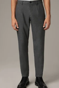 Strellson Hosen-Viskose-Blend Hose Lou, dunkelgrau kariert
