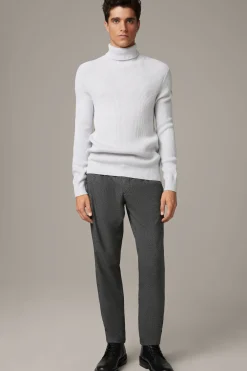 Strellson Hosen-Viskose-Blend Hose Lou, dunkelgrau kariert