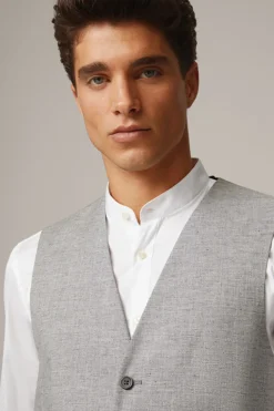 Strellson Westen|Sakkos-Weste Gyl, hellgrau meliert