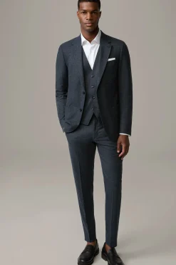 Strellson Sakkos-Weste Gyl, navy kariert