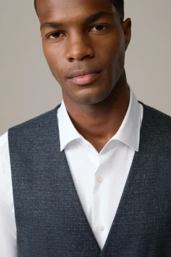 Strellson Sakkos-Weste Gyl, navy kariert