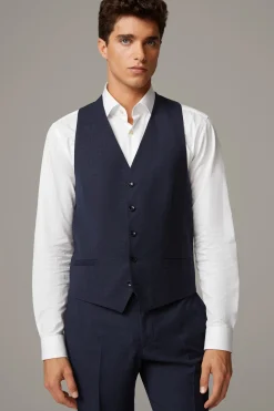 Strellson Sakkos-Weste Ves, dunkelblau meliert